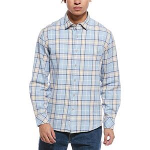 James Campbell Mens  Plaid Shirt, Blue